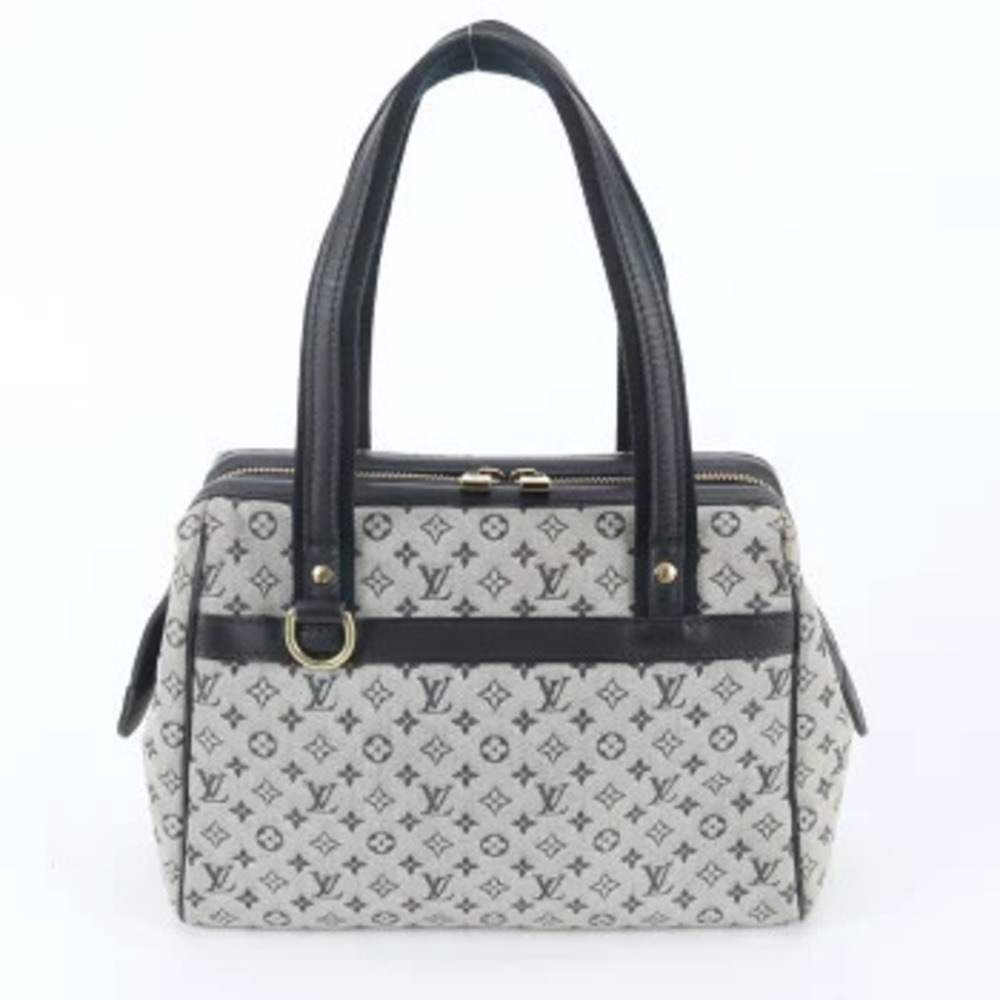 Louis Vuitton Monogram Josephine Leather Top Handle Bag Silver